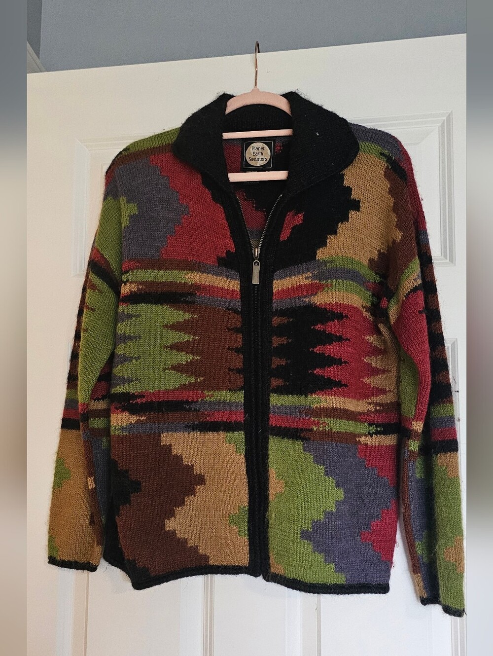 Planet Earth Red Wool Sweater